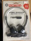 Vintage Pomtrex Stereo Headphones Item No 100-01601, Headband Style