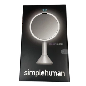 Simplehuman Sensorspiegel ST3054 beleuchtet 8" Vergrößerung 5X - weiß OFFENE BOX - Bild 1 von 6