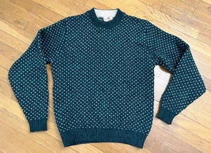 Vintage Eastern Mountain Sports 90% Wolle Strick Pullover Grün - Größe L Herren " - Bild 1 von 8