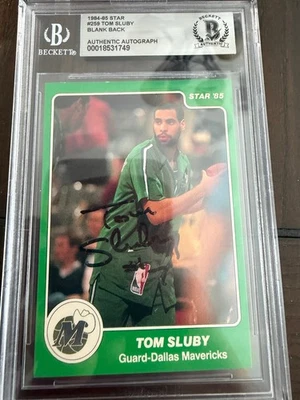 1984-85 Star Company #259 TOM SLUBY Blank Back Auto Signed BAS Slabbed - Image 1 of 2