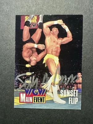CARDZ WCW 1995 Evento Principal Johnny B Badd Puesta de Sol Abatible #61 Hoja Auténtica Auto Foto 1 de 2