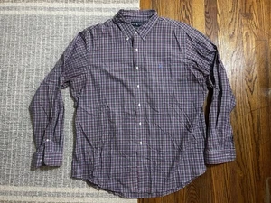 Polo Ralph Lauren Langarm lila kariert Button Down Hemd Herren Custom Fit 2XL - Bild 1 von 4