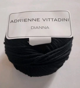 Adrienne Vittadini Dianna Yarn Black 50g Skein Lot Of 7 Cotton Acrylic - Picture 1 of 4