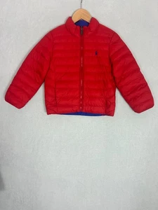 Polo Ralph Lauren, blau + rot wendbarer gefütterter Mantel für Jungen, Größe 6Y - brandneu - Bild 1 von 12