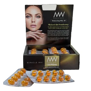 Miracle White Royal Gold Booster Capsules Whitening Plus+ 60 Nano Glutathione - Picture 1 of 6