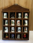 MIX Lot 16 Bone Porcelain Pewter Castle Flower Thimbles Collectible Display Case
