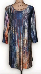 Lily By Firmiana - Colorful Speckle Stripe Lightweight Tunic - Women's Size 2X - Picture 1 of 3