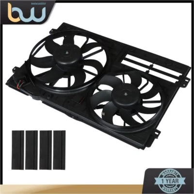 Ventilador doble de refrigeración del radiador apto para Volkswagen Jetta 2005-2016 Passat 2006-2018 Foto 1 de 4