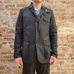 NWT Men Barbour Beacon Waxed Sports Jacket Black #MWX0007BK91 (Size Large) - Picture 1 of 14