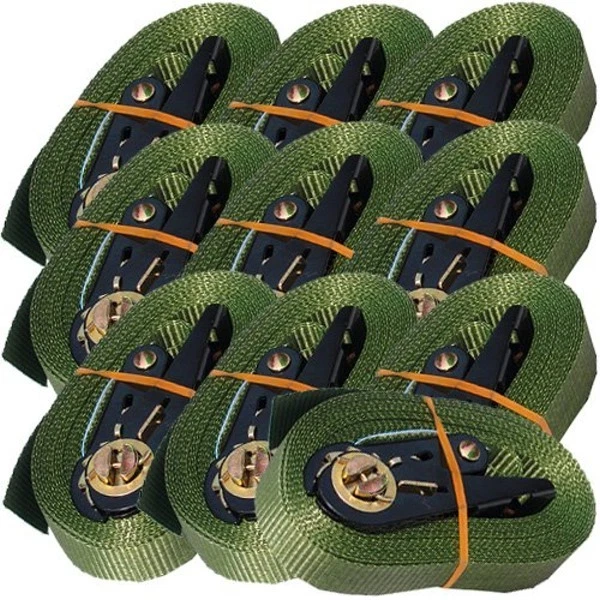 Posten Spanngurte Zurrgurt Ratsche o. Klemmschloss 4m 5m 6m EN 12195-2 oliv - Bild 1 von 1