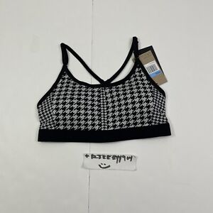 Womens Size M Nike Dri Fit Light Support Padded Houndstooth Sports Bra DD1086