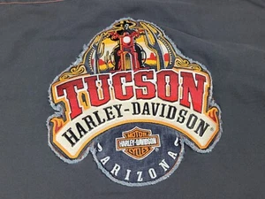 Camisa de garaje Harley Davidson Tucson AZ para hombre XL parche mecánico con logotipo de motocicleta  - Imagen 1 de 13