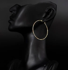 14K echte dreifarbige Creolen hochwertige Ohrringe, 12mm-42mm Gold Creolen - Bild 1 von 8