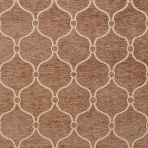 Athena Truffle Geometric Chenille Woven Pattern Upholstery Fabric by the Yard - Picture 1 of 2