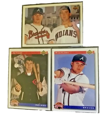 Lote de 3 cartas Jim Thome/Ryan Klesko. Um novato cada e um cartão de novato duplo!!!! - Imagem 1 de 3