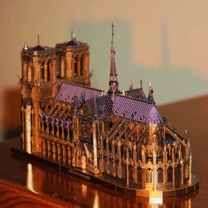 Piececool 3D Model Kits For Adult Notre Dame de Paris Metal Puzzles Model Kits - Picture 1 of 12