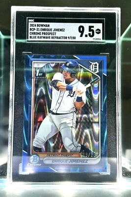 ENRIQUE JIMENEZ 2024 Bowman Chrome 1st #BCP-31 Blue Raywave Refractor RC /150 - Image 1 of 2