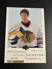 Michael Leighton 2002-03 Upper Deck Artistic Impressions Gold SSP #101 SN #d /75
