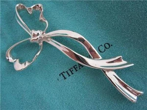 TIFFANY & Co. GROSSE 925 STERLING SILBER 1985 BAND ANSTECKNADEL BROSCHE, VINTAGE - Bild 1 von 7