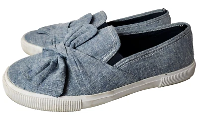 Mocasines Nautica Conaway Nudo Mujer Talla 10 Azul Lona Cambray Sin Cordones Cómodos Foto 1 de 4