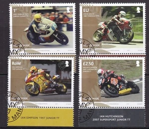 SG 2207-2210 ISLE OF MAN USED CTO STAMP SET 2017 TT WINNERS TOURIST TROPHY - Picture 1 of 1