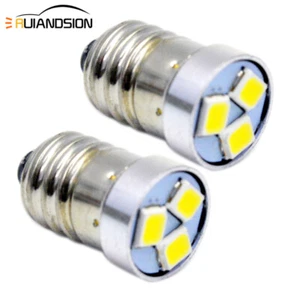 DC 3V 6V 12V Base Tornillo E10 LED Linterna Bombilla Lámpara Blanco Blanco Cálido - Imagen 1 de 7