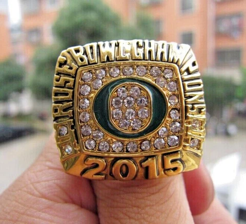 2015 Oregon Ducks University Ring College Rose Bowl Championship Gold Rings Cover