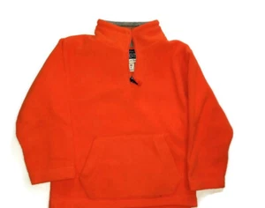 The Children's Place Boy's Size XS-4 Orange Fleece Pullover Half Zip Jacket - Picture 1 of 6