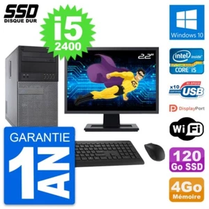 PC tour DELL 790 MT Bildschirm 22 " Intel i5-2400 RAM 4Go SSD 120Go Windows 10 - Bild 1 von 3