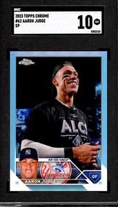 2023 Topps Chrome Aaron Judge Image Variation #62 SP SGC 10 Yankees ALCS!!! - Picture 1 of 2