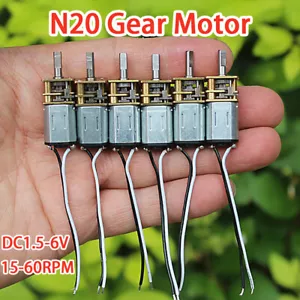 DC 1,5V-6V 15-60U/MIN N20 Micro Elektrogetriebe Motor Geschwindigkeitsreduzierung Metallgetriebe - Bild 1 von 5