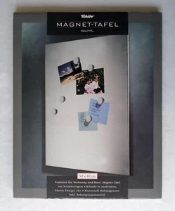 8 x Edelstahl Magnettafel Wandtafel Pinnwand magnetisch, je 50x40 cm, NEU + OVP! - Bild 1 von 2