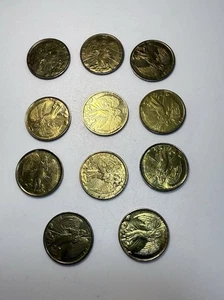Lote De Colección 11 Tono Dorado Ángel de la Guarda Religioso Oración Moneda Medallón Doble Cara - Imagen 1 de 18