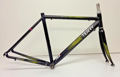 Terry Symmetry Mdium Aluminum Women's Road Bike Frame/Fork BB Headset Black - Image 1 of 4