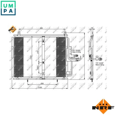 CONDENSER AIR CONDITIONING 35244 FOR MERCEDES-BENZ 124/T-Model/Break E-CLASS - Image 1 of 4