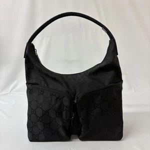 Gucci Gg Nylon One Shoulder Tote Bag Schwarz M2_0706 - Bild 1 von 12