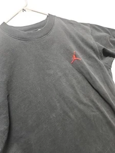 Vintage 1990's Nike Air Jordan Supreme T-shirt Tee Black Red Bulls Grey Label - Picture 1 of 8