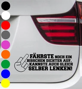 Set of 2 Car Decal Poet auffahren! Self Steer Tuning Sticker - Picture 1 of 1