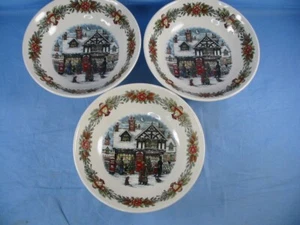 Royal Stafford (3) Soup/Cereal Bowl TOY SHOP Holiday Christmas 7.625" ~ NEW - Picture 1 of 10