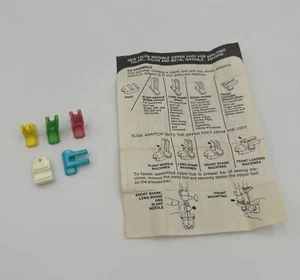 TALON Invisible ZIPPER FOOT FEET 5 Piece Set & Instructions USA Vtg - Picture 1 of 4