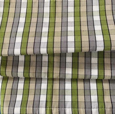 Brand New100%Cotton New Rectangular Check-pattern Green/Beige/Grey Cushion Cover - Image 1 of 4