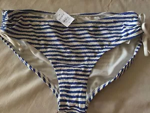 Loft ROPE STRIPE SIDE DRAWSTRING BIKINI BOTTOM STYLE 301022: LARGE - Picture 1 of 7