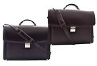 Genuine Leather Business Briefcase for Men Classic Executive Bag Black Brown
