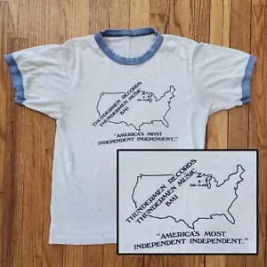 RICK HOEHN THE THUNDERMEN Vintage SHIRT Eau Claire WI 80s garage rock punk RARE - Picture 1 of 14