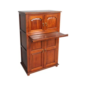 Solid Mahogany Wood Drink Cabinet Bottle Holder Reproduction - Picture 1 of 8