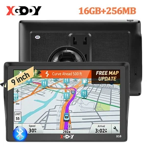 9" XGODY Truck Car GPS Navigator Bluetooth Navigation System 16G+256MB Type-C FM - Picture 1 of 16