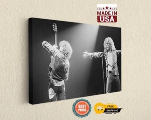Led Zeppelin Canvas Print Concert Art Jimmy Page Robert Plant Wall Art - Picture 1 of 8
