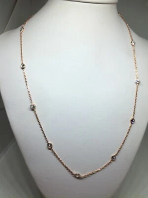 Collana donna argento zirconi ramata cm 45/50/60/70/80 novità DEL MOMENTO - Immagine 1 di 3