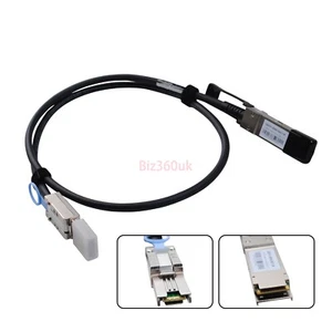 40G Mini SAS Cable QSFP SFF-8436 to SFF-8088 DDR Cable Netapp DS4243 100CM - Picture 1 of 19