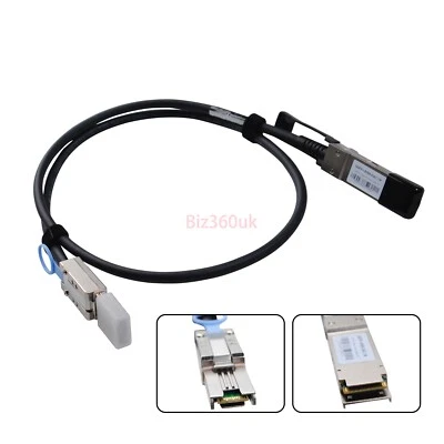 40G Mini SAS Cable QSFP SFF-8436 to SFF-8088 DDR Cable Netapp DS4243 100CM - Image 1 of 4